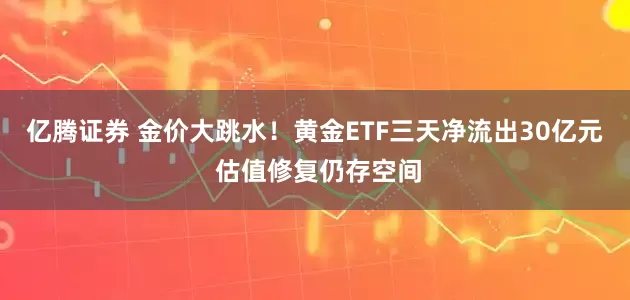 亿腾证券 金价大跳水！黄金ETF三天净流出30亿元 估值修复仍存空间