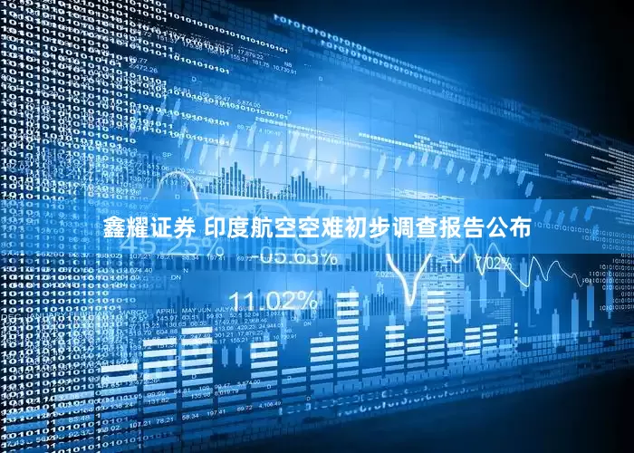 鑫耀证券 印度航空空难初步调查报告公布